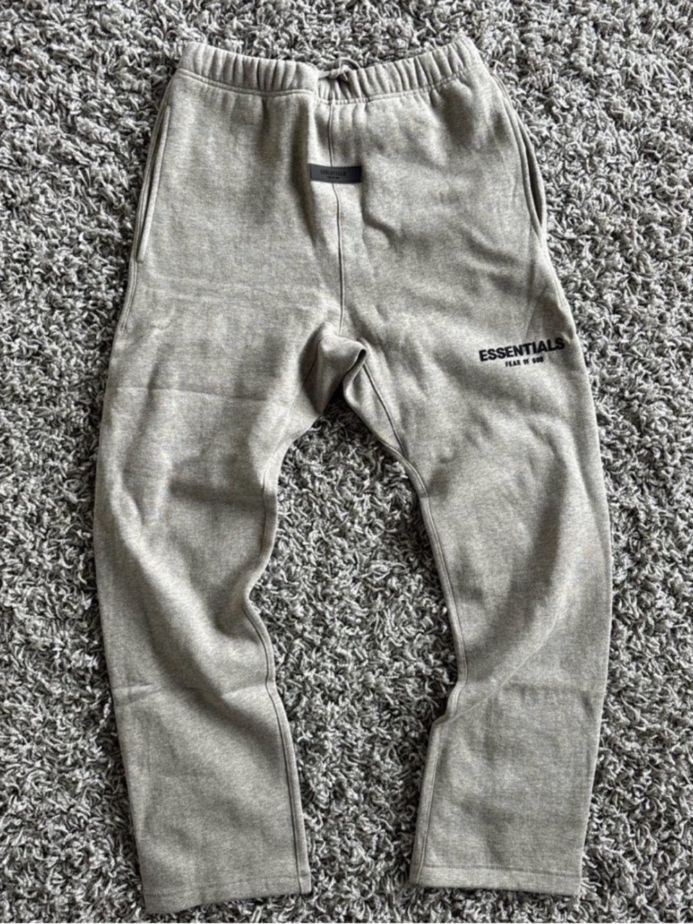 Essentials Fear of God Dark Oatmeal Pants | Size Large
